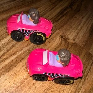 Fisher Price Little People Barbie Wheelies Car x2
